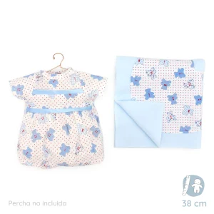 Conjunto azul estampado osos