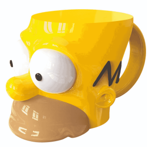 Taza Cerámica 3D Homero Simpson 369 ml en Caja Regalo